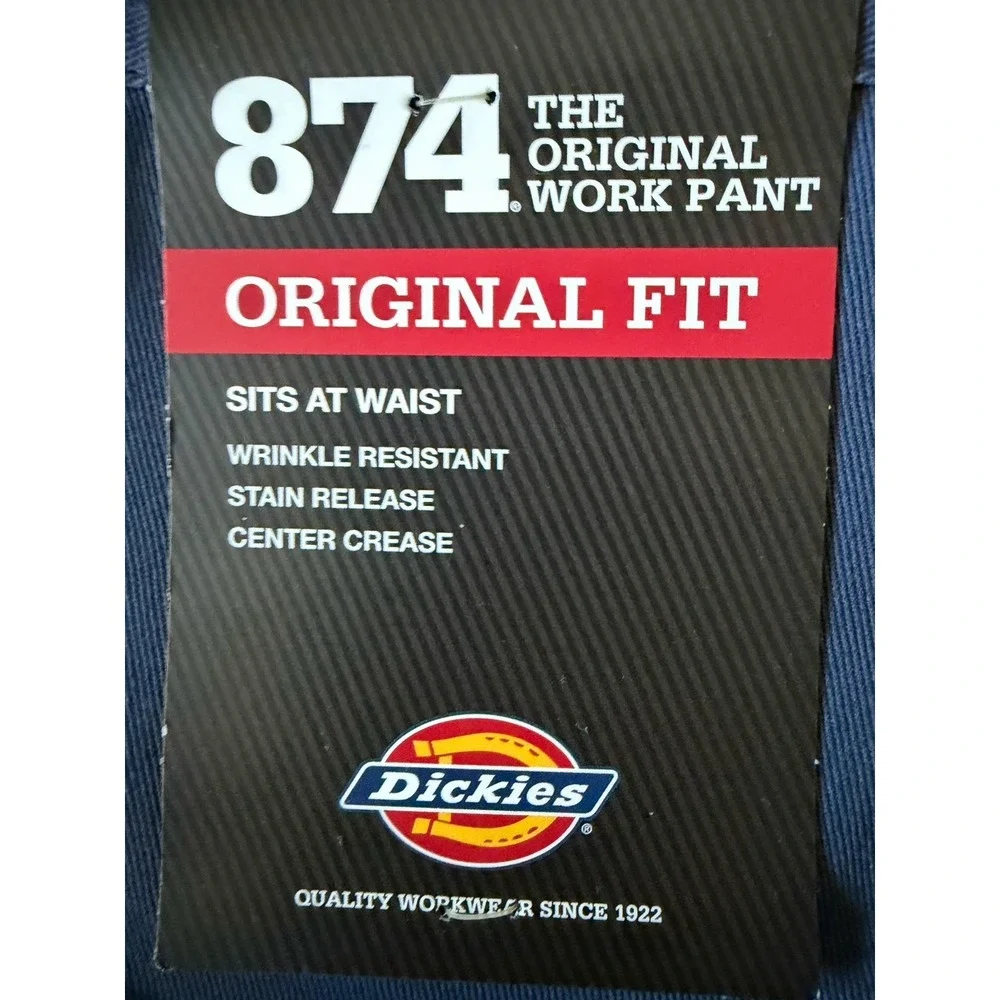 New Dickies 874 Work Pants Trousers Wrinkle Resistant Blue Men's 30x32 NWT JBHS